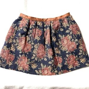 VINTAGE‎ Flying Tomato M Medium Floral Tapestry Skirt Back Zip
